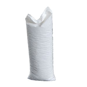 En hvid sæk med træpiller, ca. 15 kg