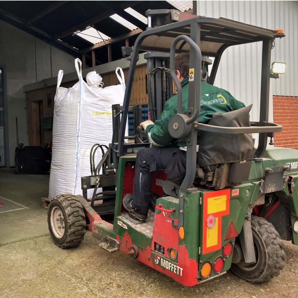 En BigBag leveret med mobiltruck